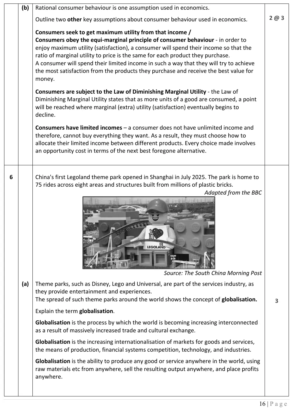 2026 marking scheme extract