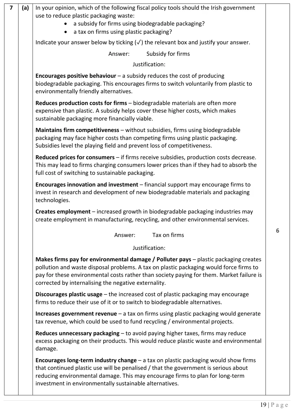 2026 marking scheme extract