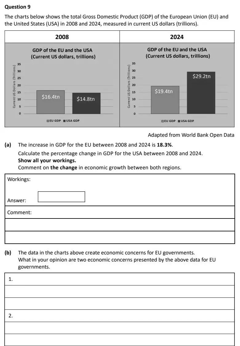 2026 Question 9 exam extract
